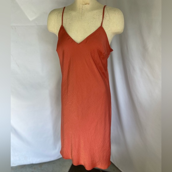 A new day terracotta silky slip dress - Picture 6 of 6